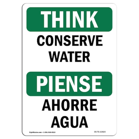 Signmission OSHA THINK, 3.5" Height, Decal, 5" x 3.5", Landscape, OS-TS-D-35-L-11820 OS-TS-D-35-L-11820